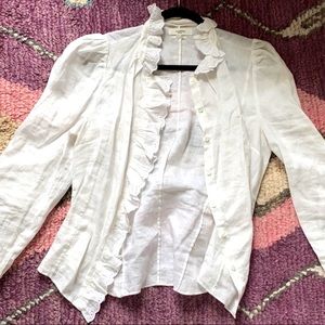 Isabel Marant Linen and Eyelet Prairie Blouse
